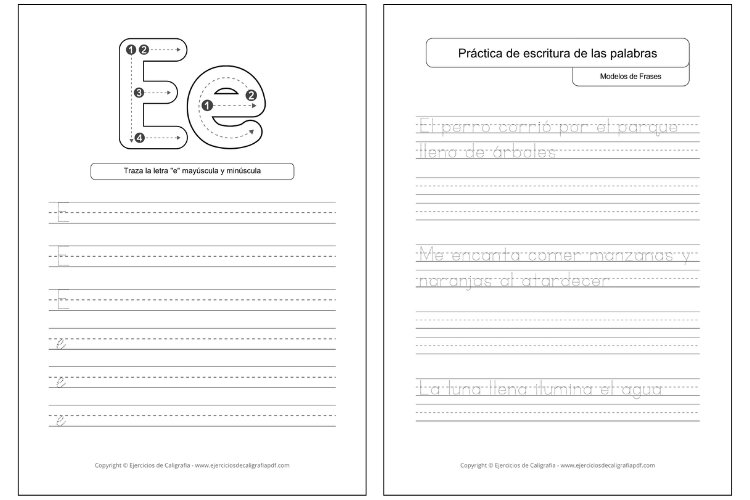 Ejercicios de Caligrafia